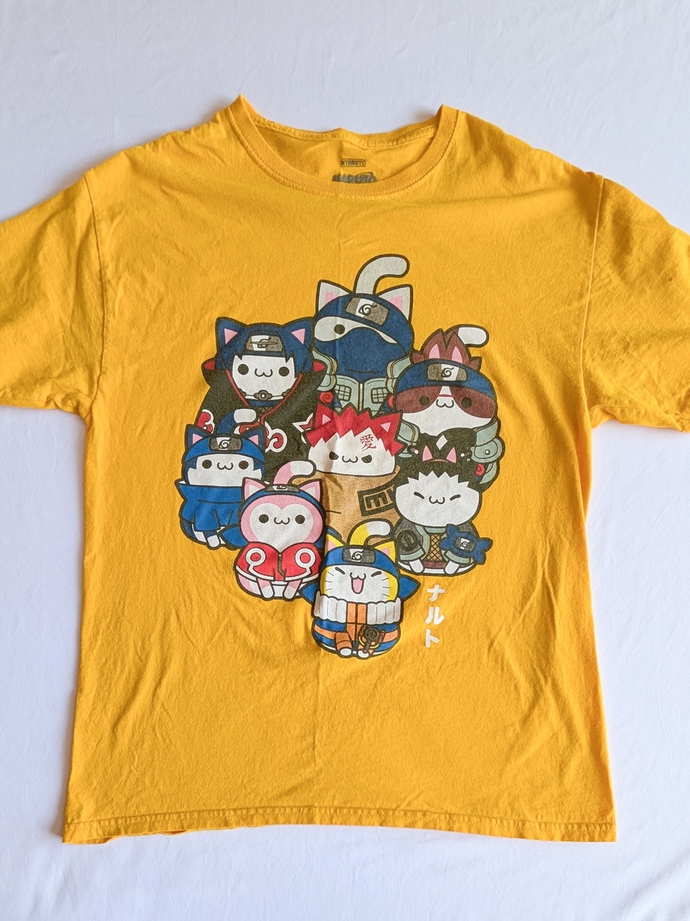 Naruto Shippuden Nyanto! The Big Nyaruto Series Group T-Shirt Adult Size Medium